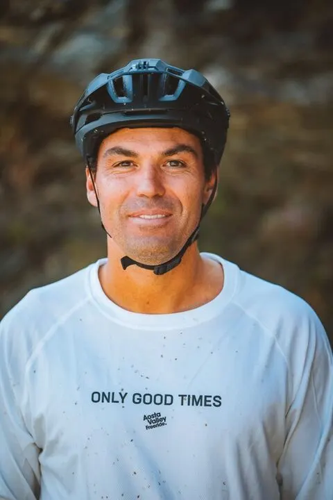 Massimo Ferro on his bike